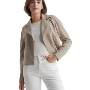 Quince 100% Suede Biker Jacket in Suede Tan